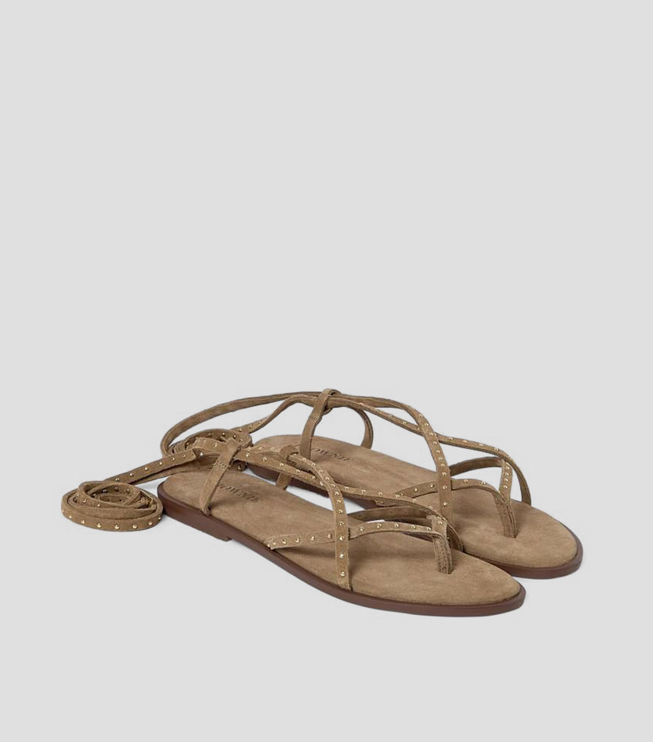 Sandalias Planas en Piel Mujer